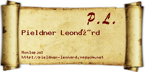 Pieldner Leonárd névjegykártya